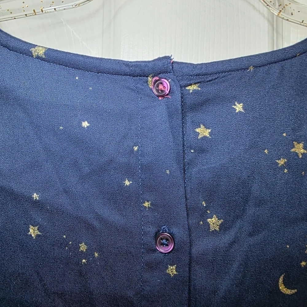 Johnnie B Boden Girls Dress Blue Stars Long Sleeve Size 15-16Y